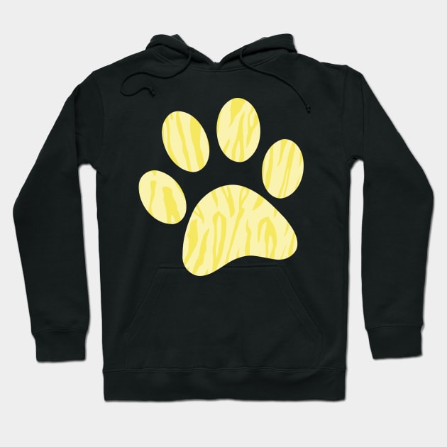 Yellow Tiger Print Hoodie by CraftyCatz